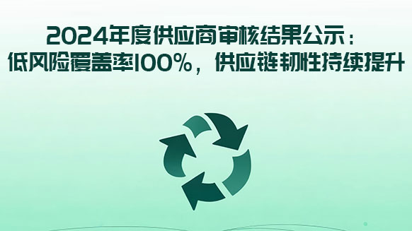 2024年度供應(yīng)商審核結(jié)果公示：低風(fēng)險(xiǎn)覆蓋率100%，供應(yīng)鏈韌性持續(xù)提升
